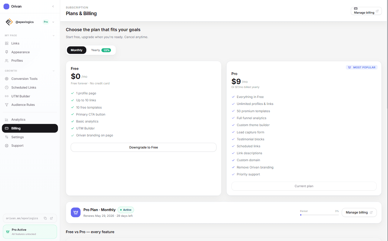 Billing & Subscription